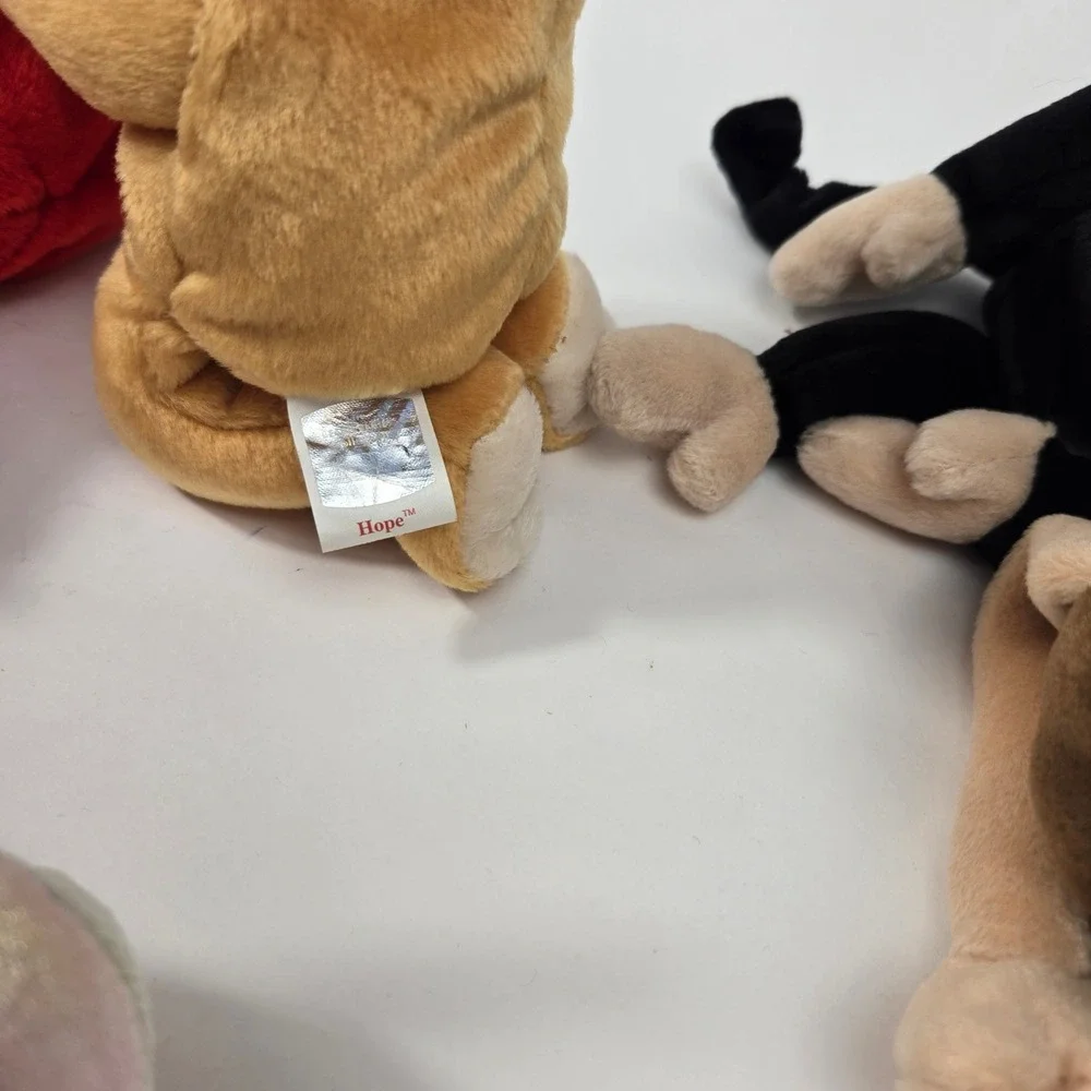 Ty Beanie Babies Lot Swirly Snail Stretch Ostrich Nuts Squirrel Mac Monkey Hope